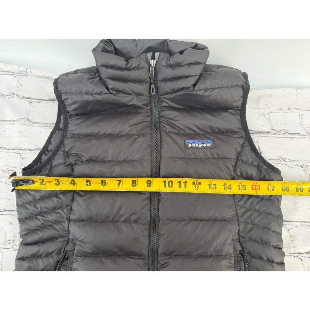 Patagonia Womens Black Down Vest Full Zip Puffer Quilted Small - Picture 5 of 7